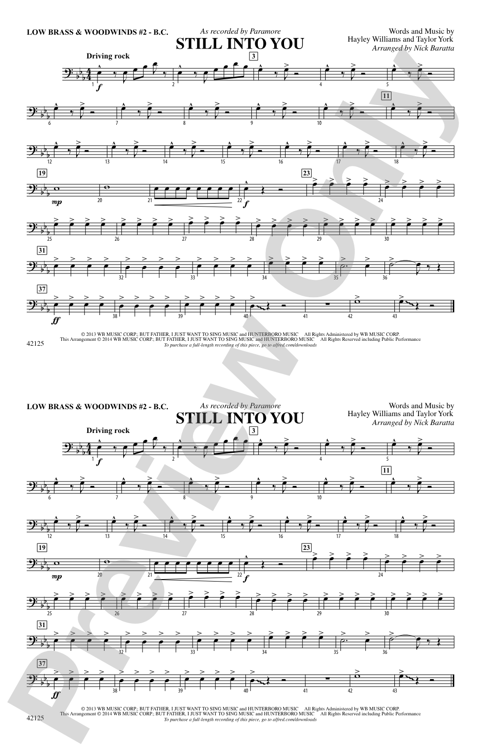 Still into You: Low Brass & Woodwinds #2 - Bass Clef