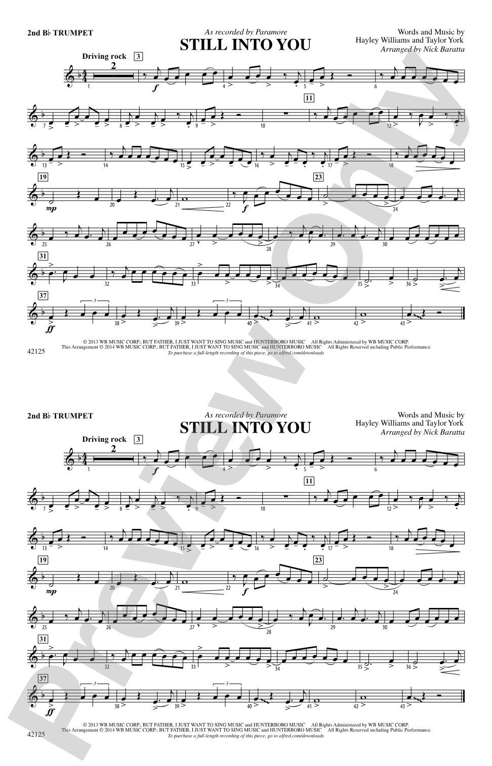 Still into You: 2nd B-flat Trumpet