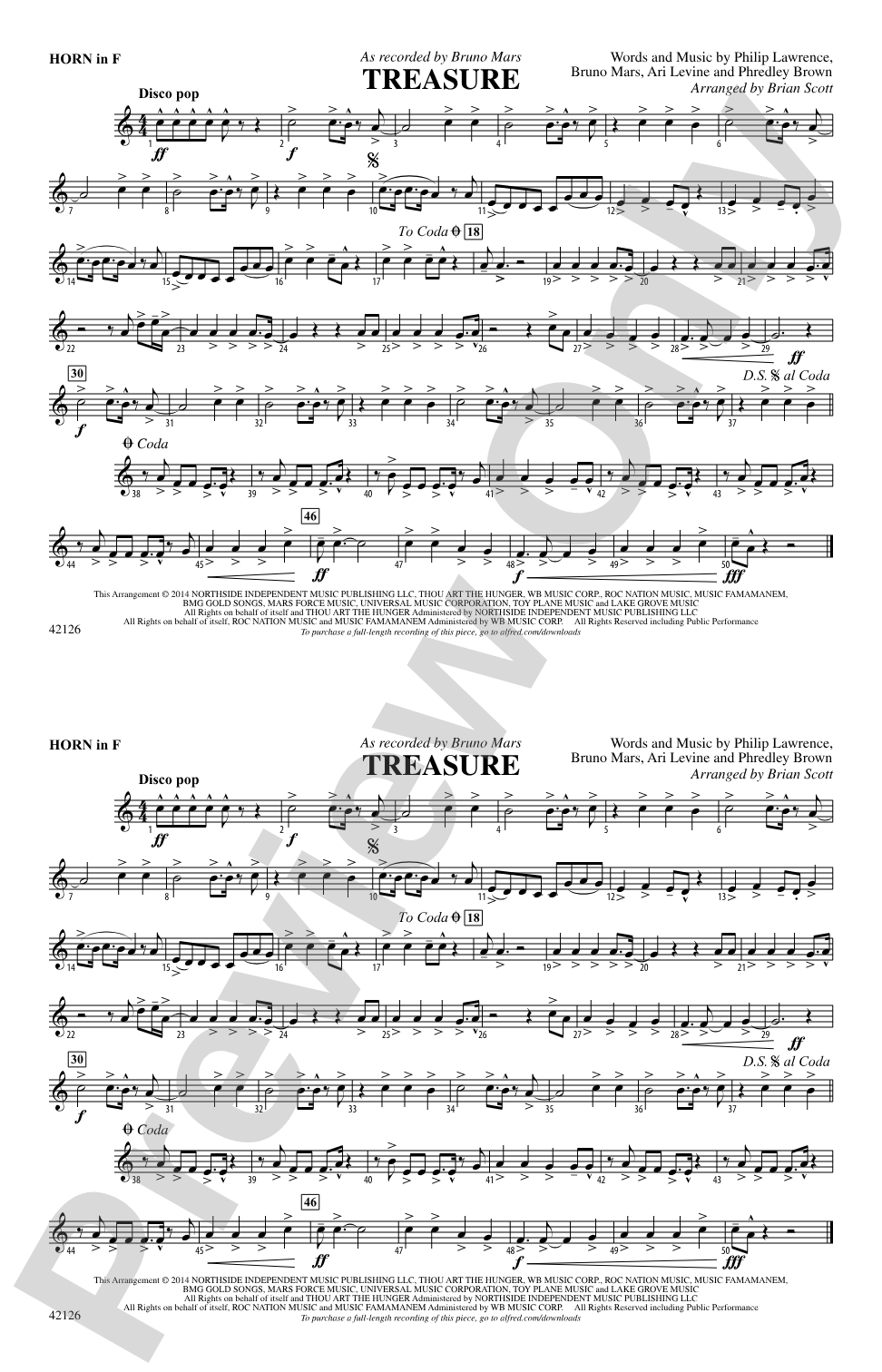 Treasure: 1st F Horn