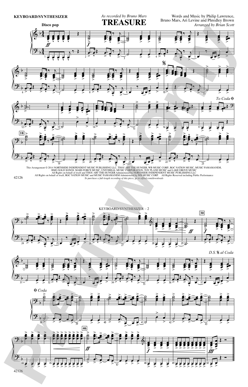 Treasure: Piano Accompaniment