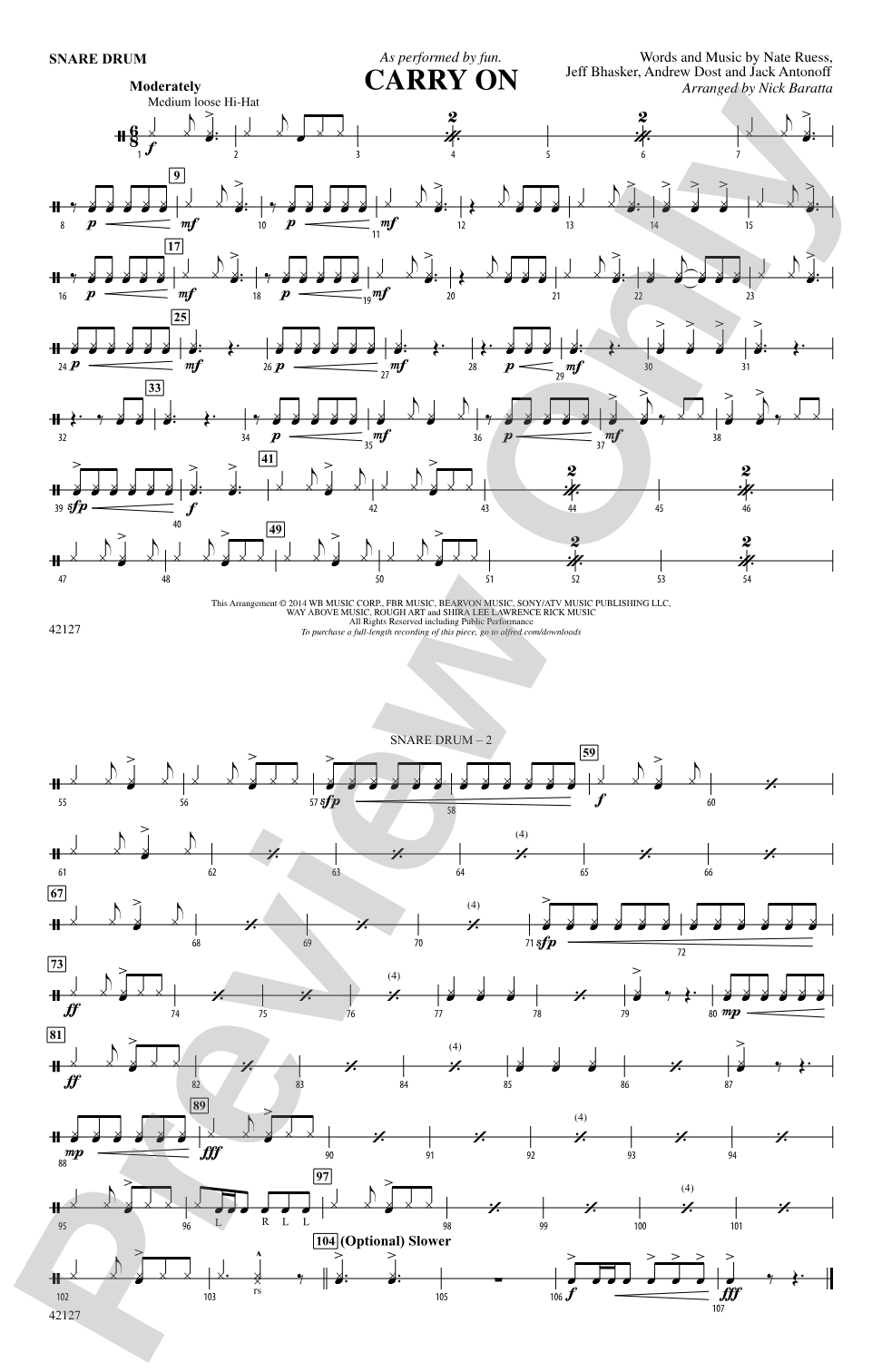 Carry On: Snare Drum