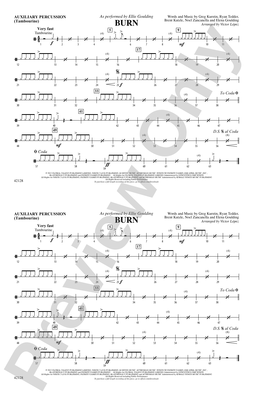 Burn: Auxiliary Percussion