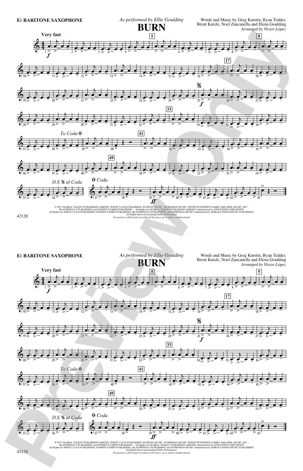 Burn: E-flat Baritone Saxophone