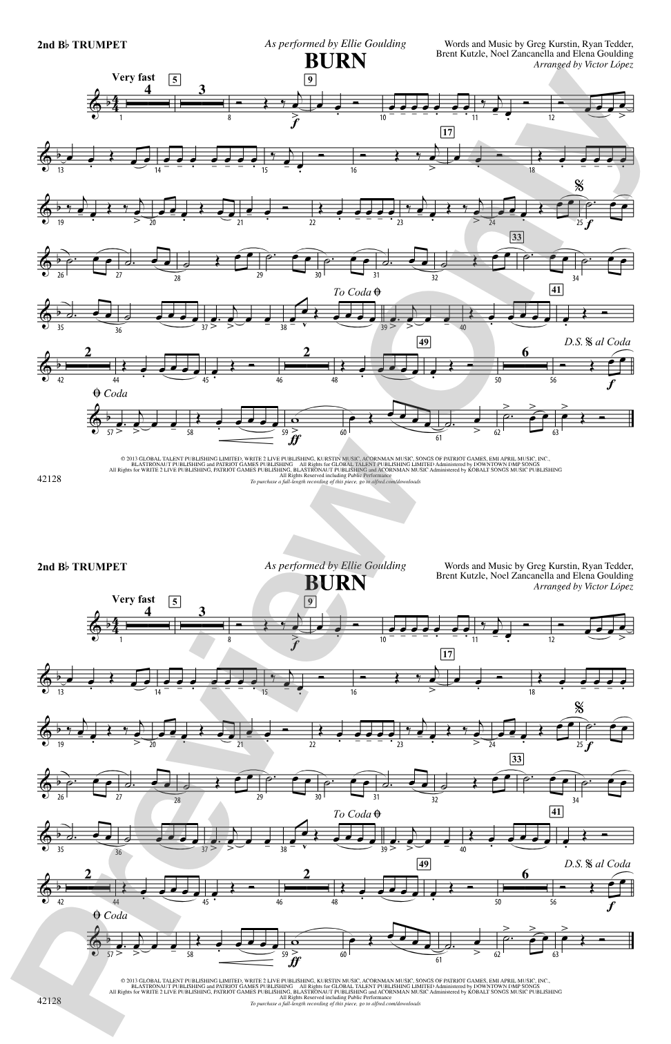Burn: 2nd B-flat Trumpet