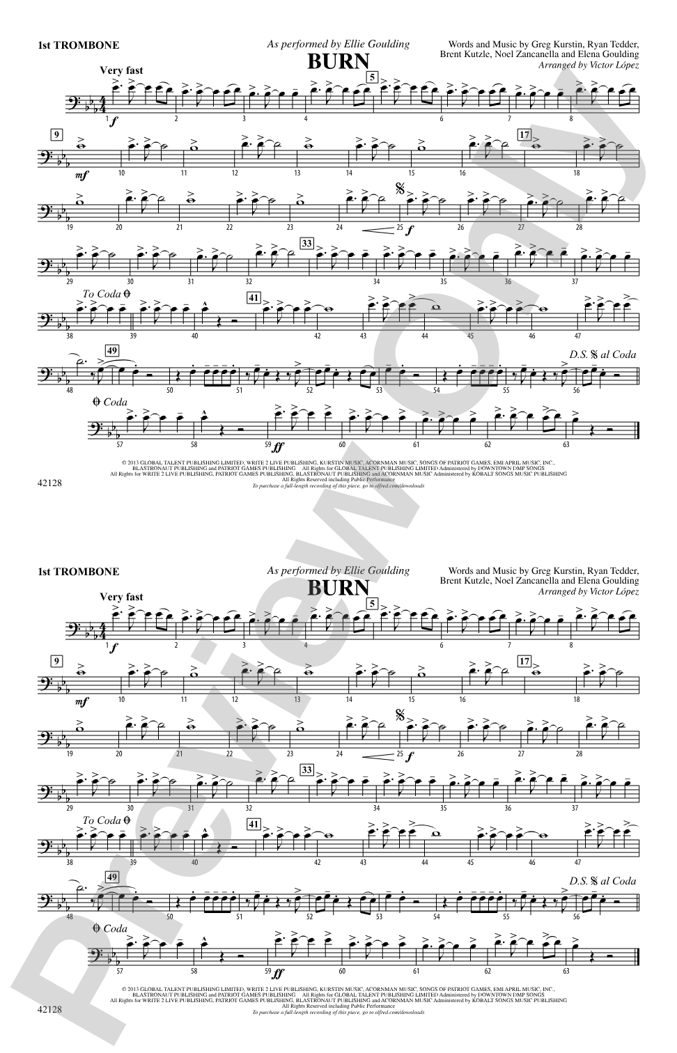 Burn: 1st Trombone