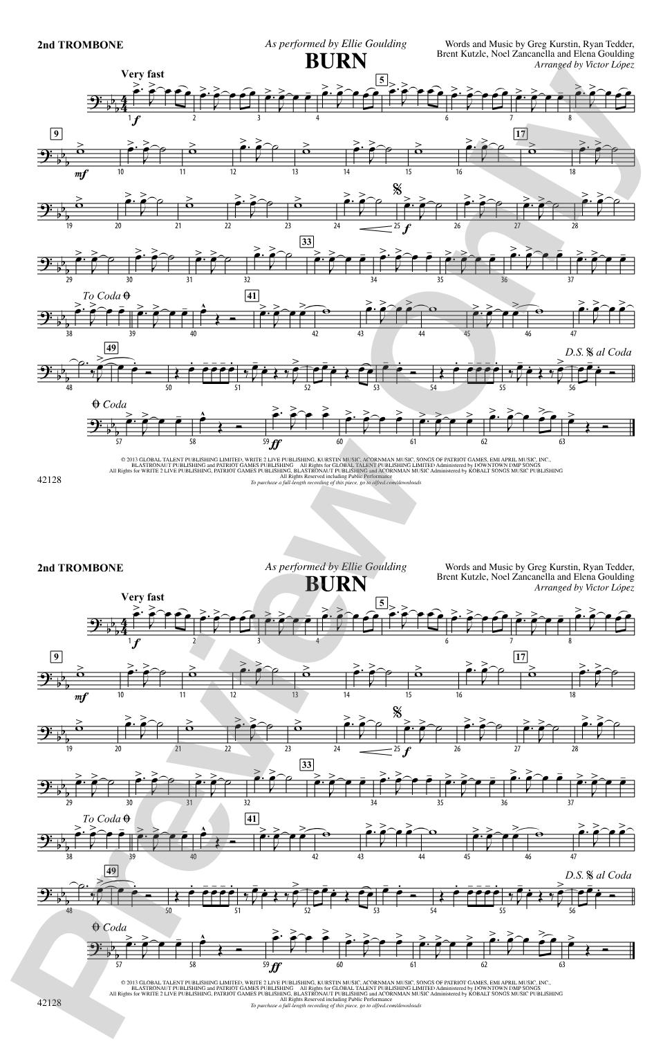 Burn: 2nd Trombone