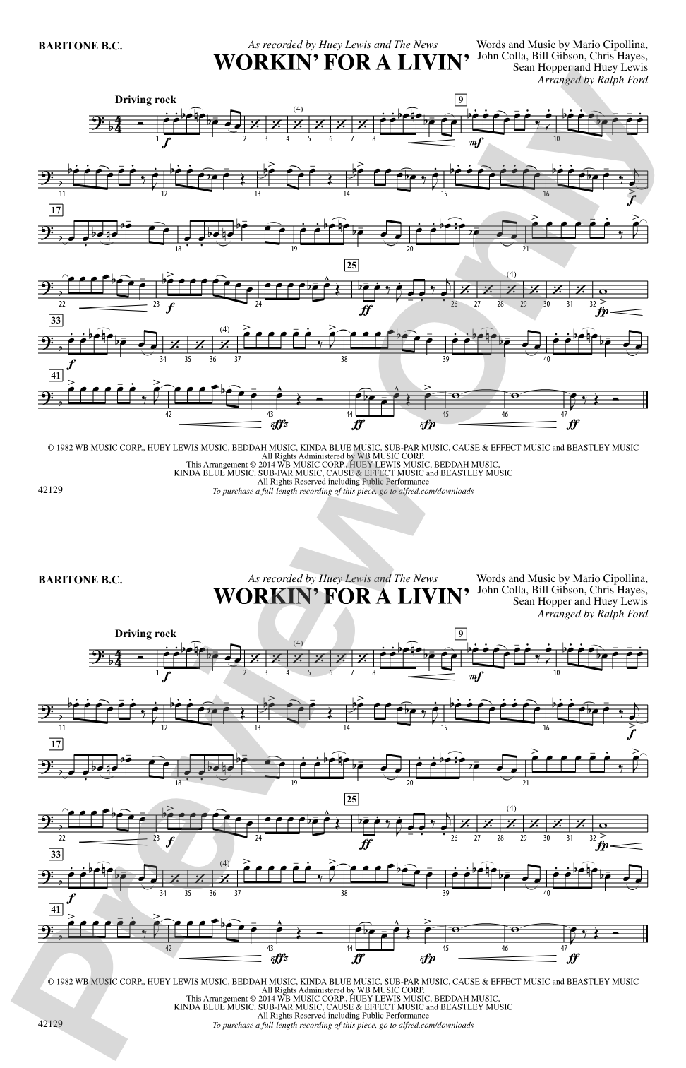 Workin' for a Livin': Baritone B.C.
