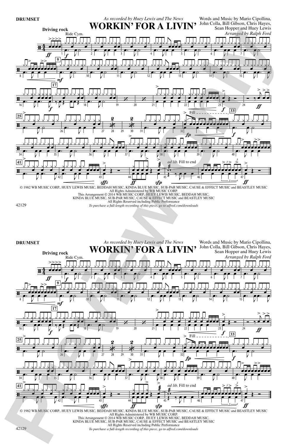 Workin' for a Livin': Drums