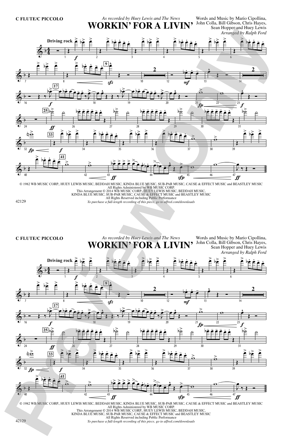 Workin' for a Livin': Flute