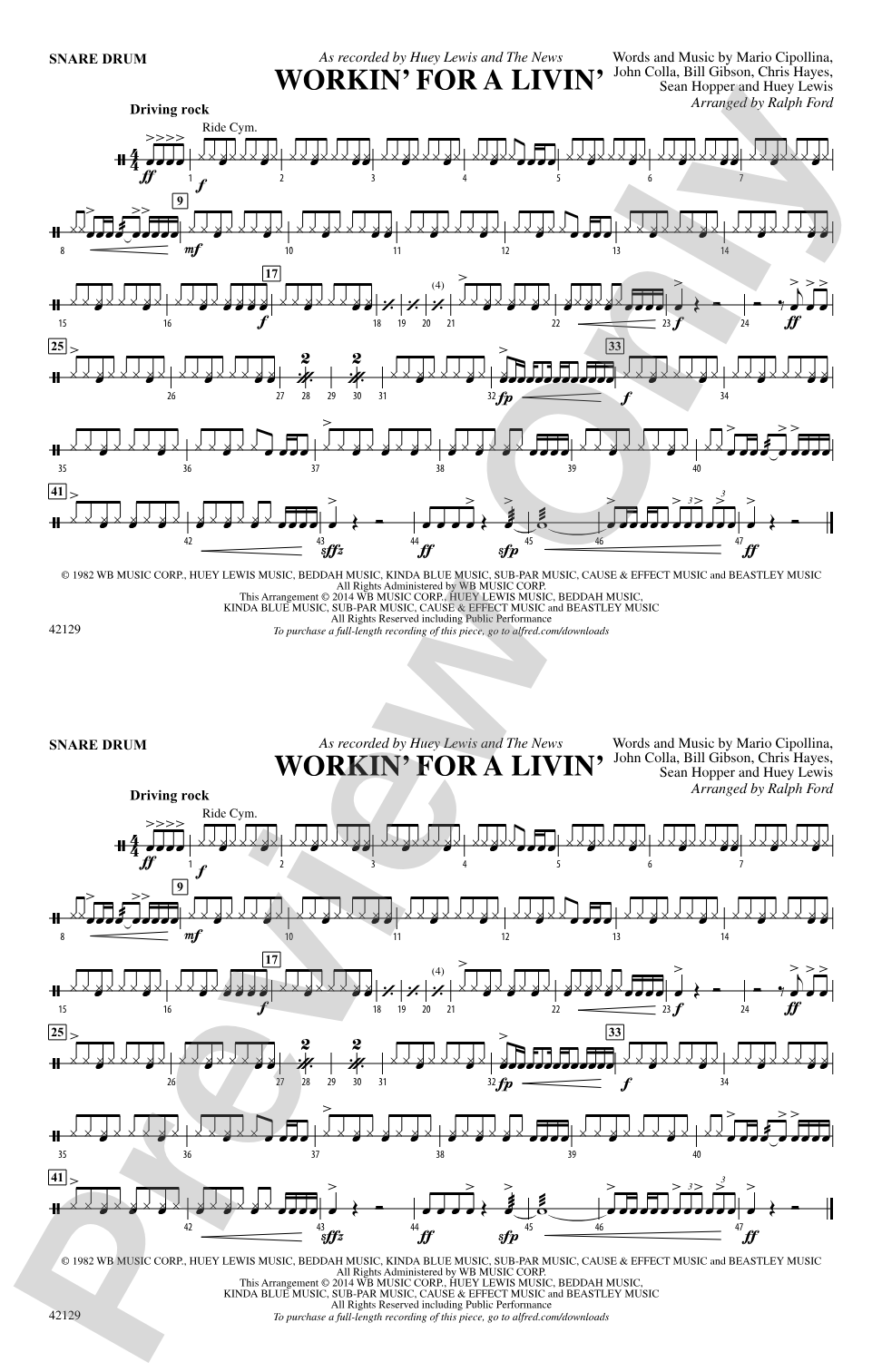 Workin' for a Livin': Snare Drum