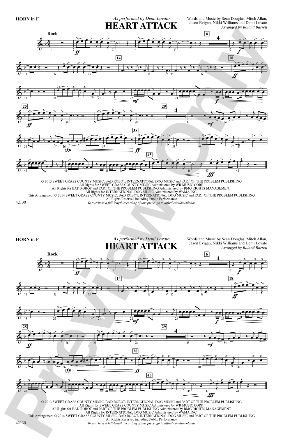Heart Attack: 1st F Horn