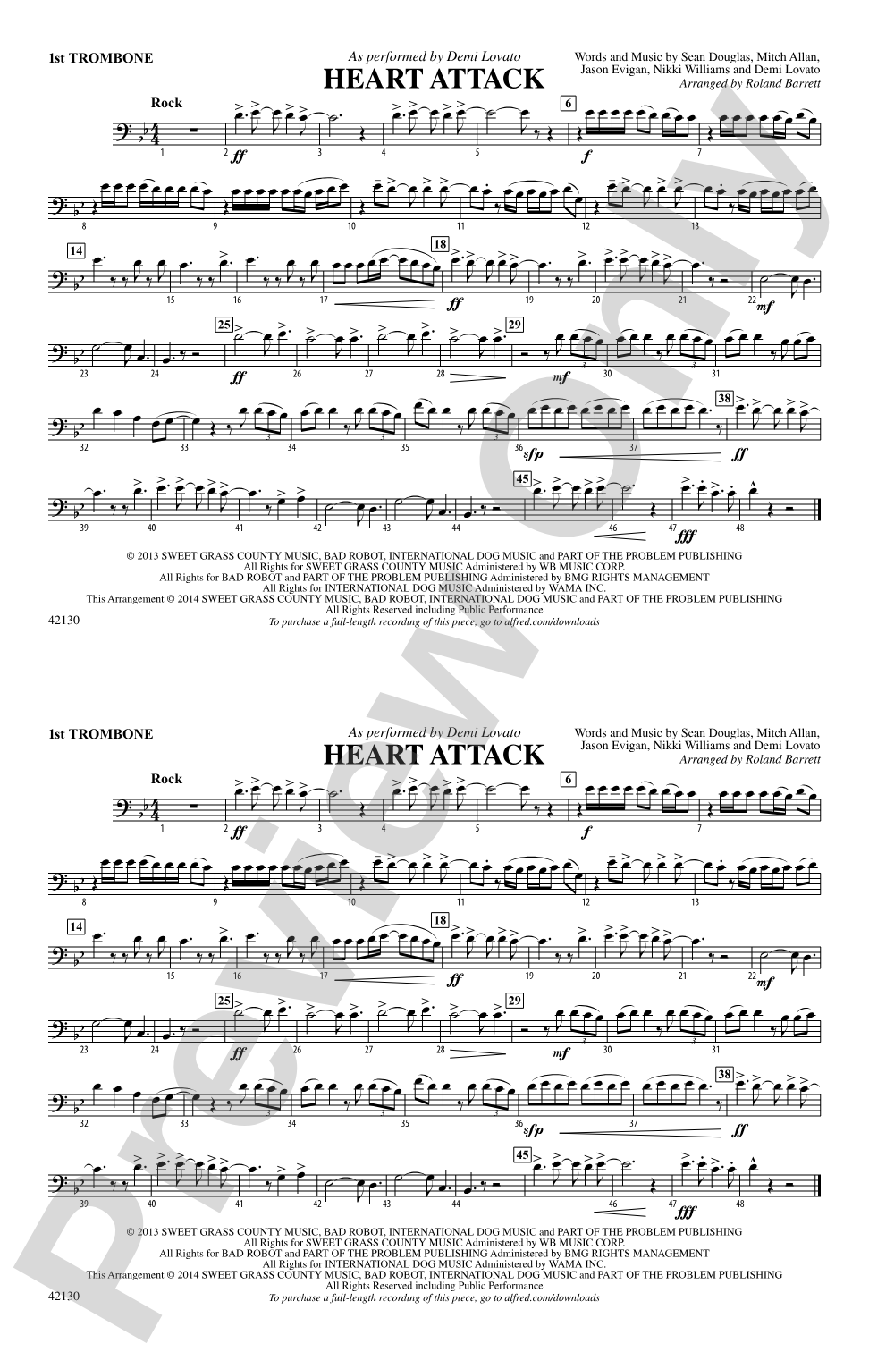 Heart Attack: 1st Trombone
