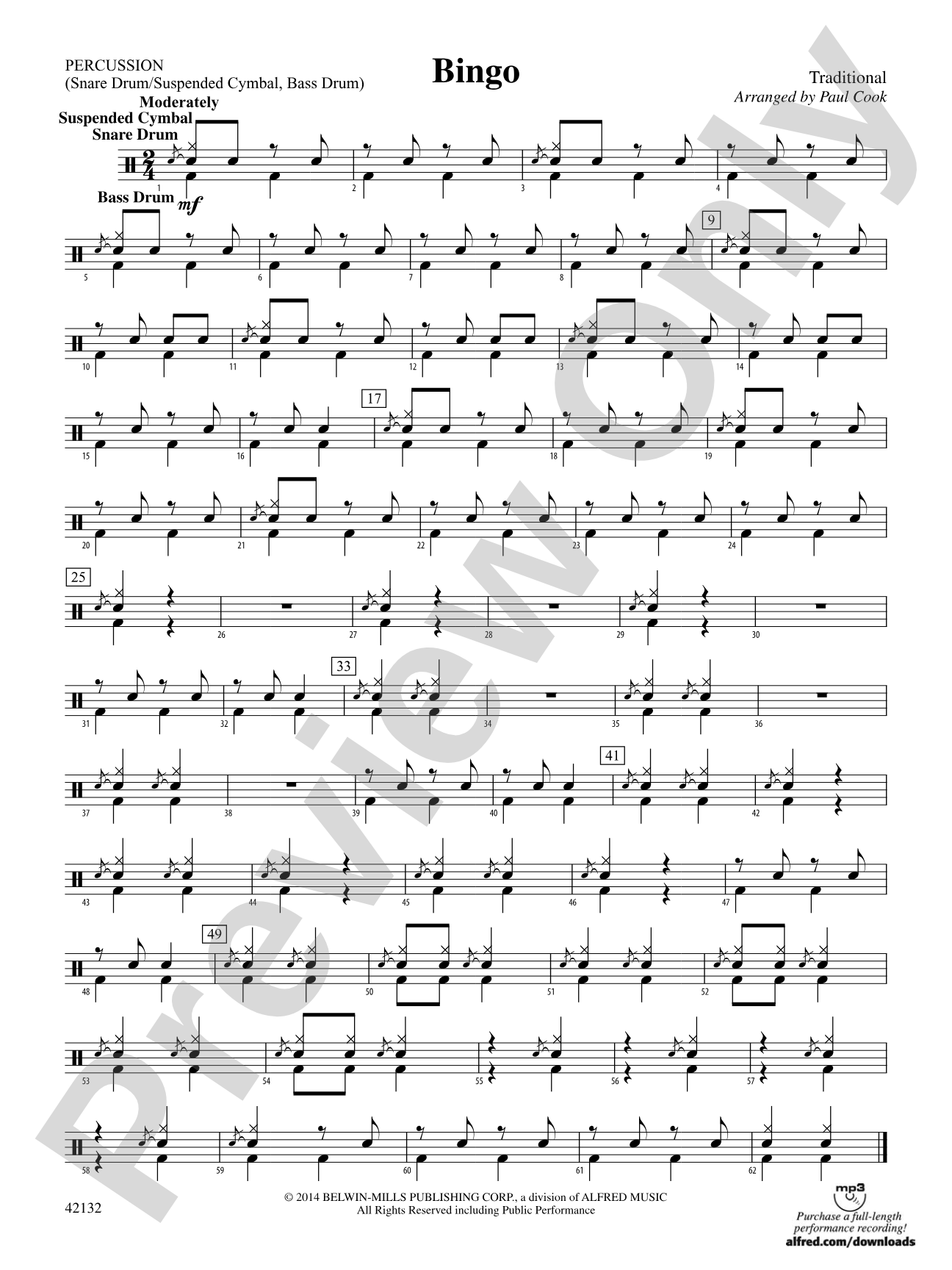 Bingo: 1st Percussion