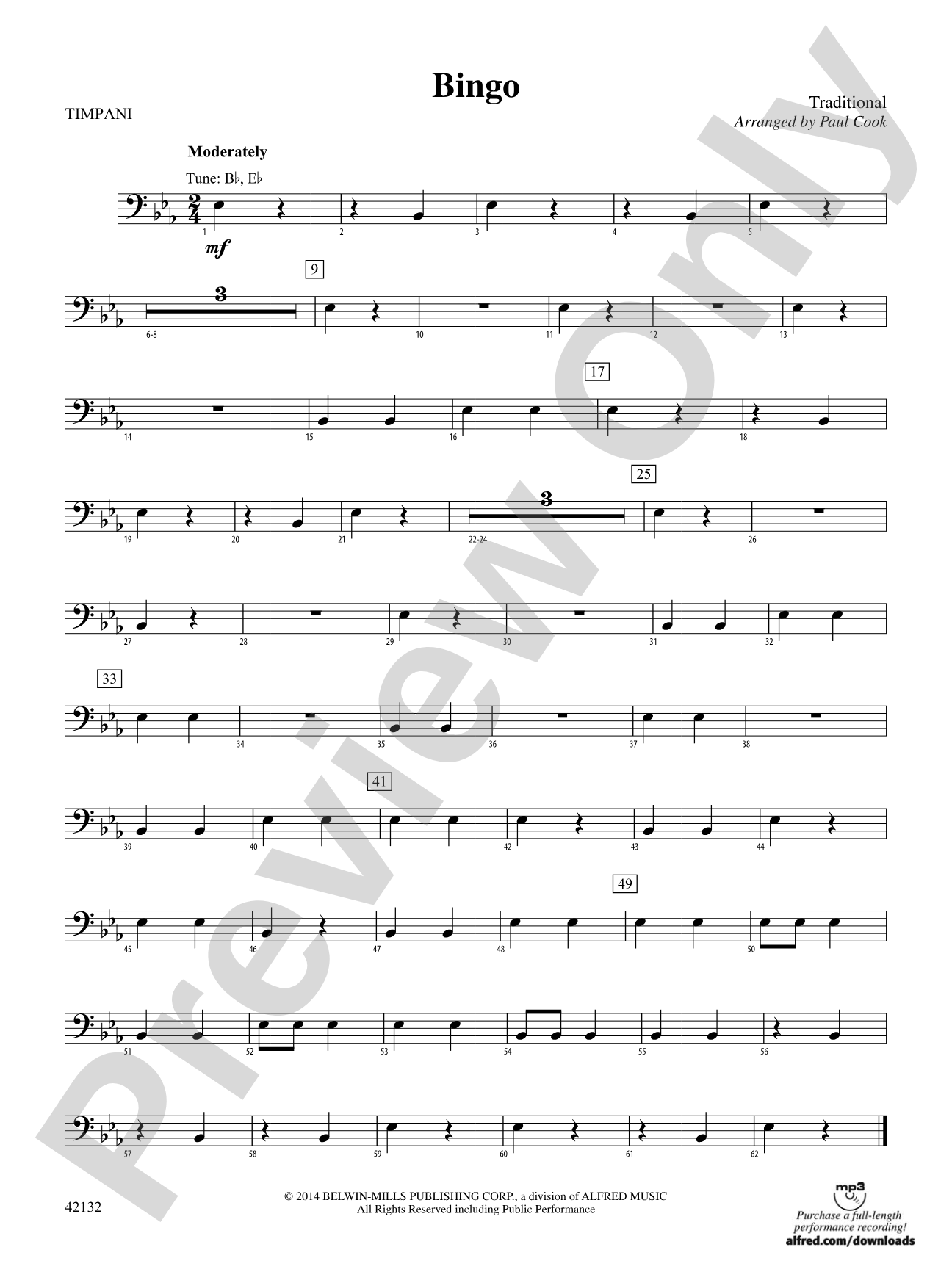 Bingo: Timpani