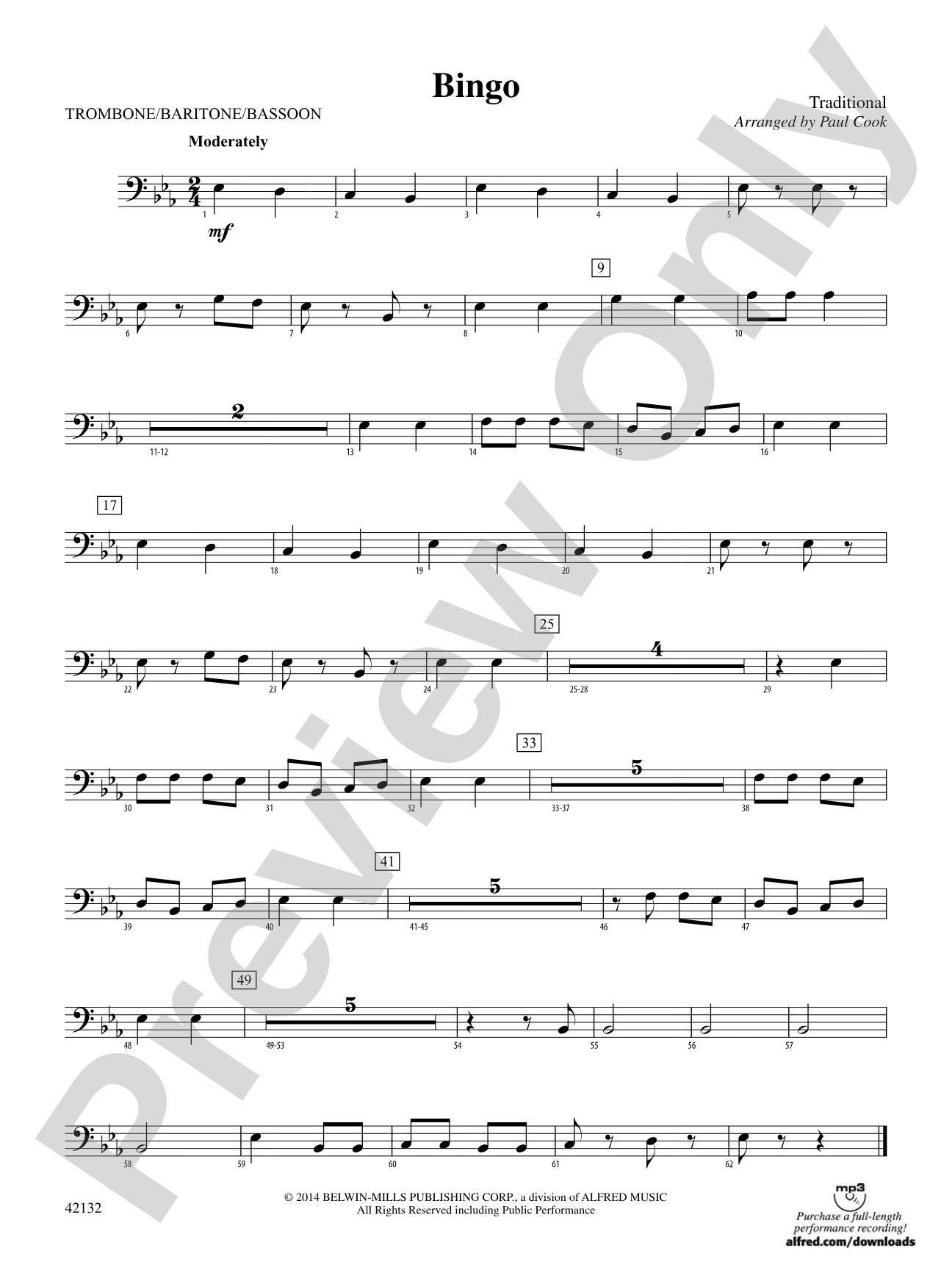 Bingo: 1st Trombone