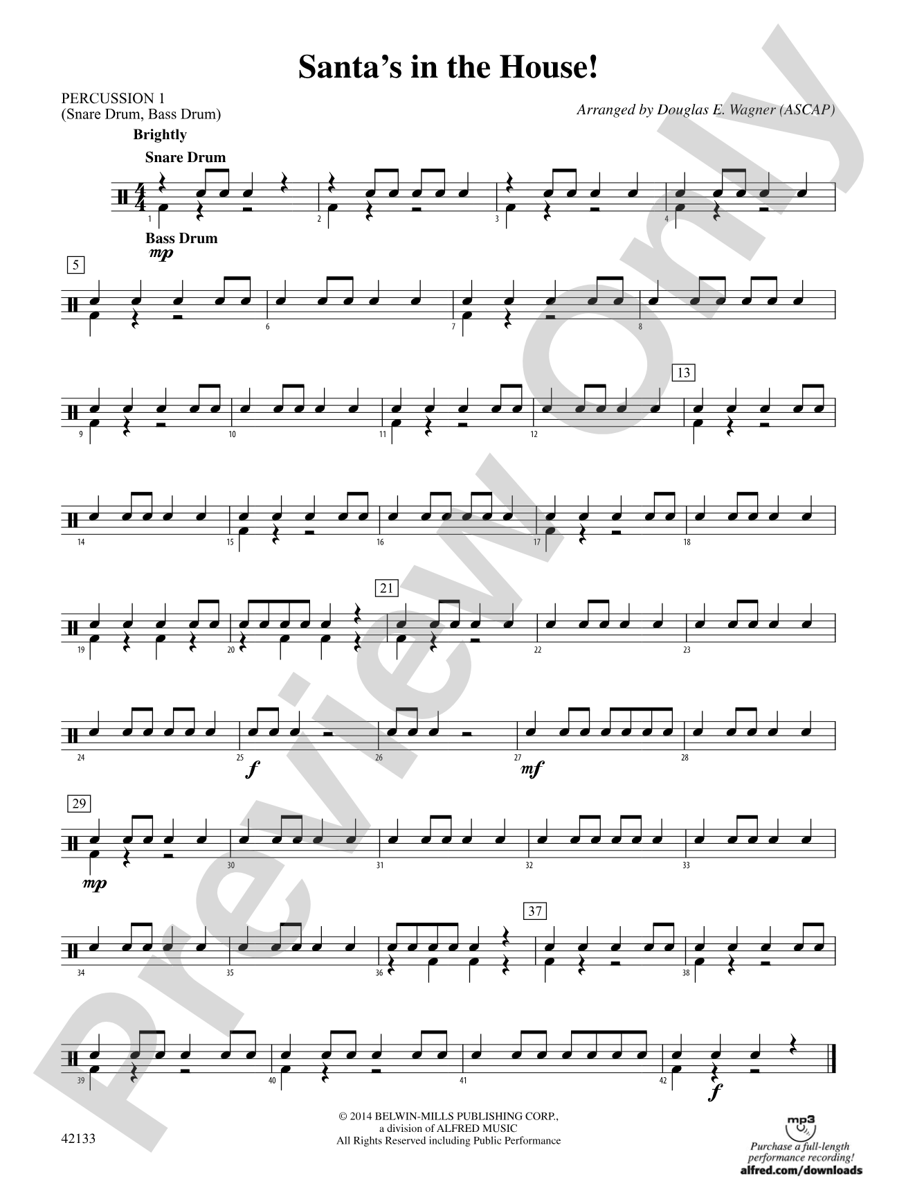 Santa's in the House!: 1st Percussion