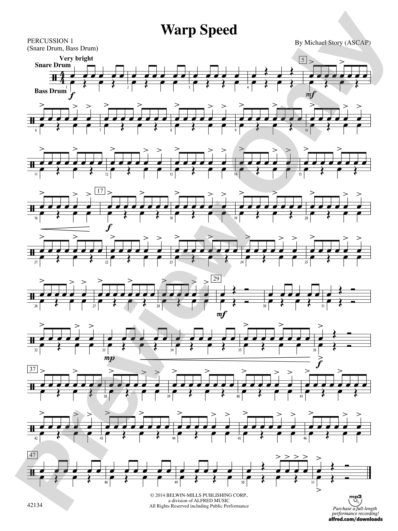 Warp Speed: 1st Percussion