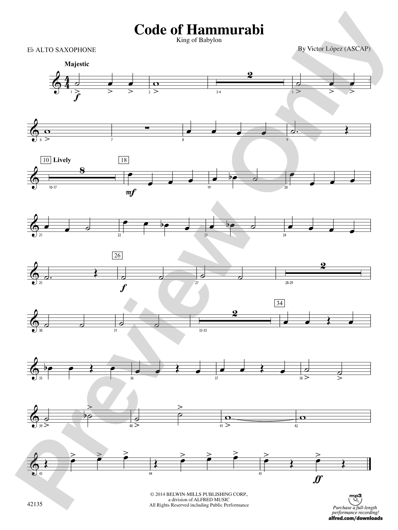 Code of Hammurabi: E-flat Alto Saxophone