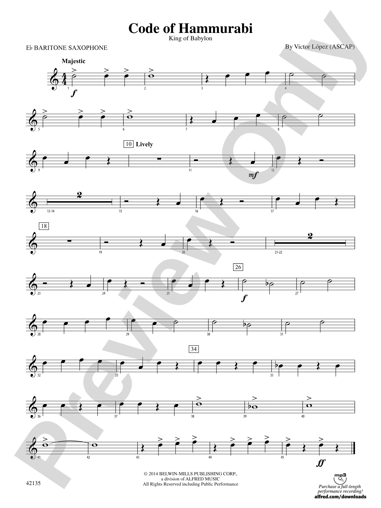 Code of Hammurabi: E-flat Baritone Saxophone