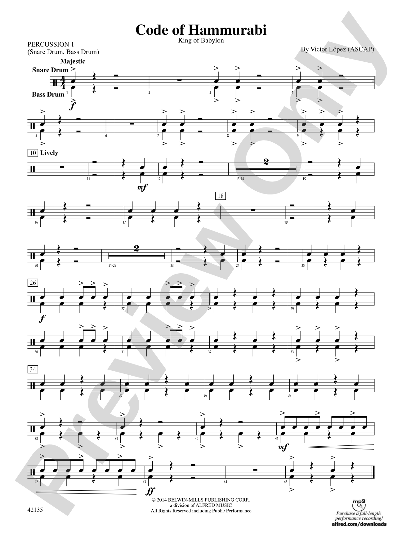 Code of Hammurabi: 1st Percussion