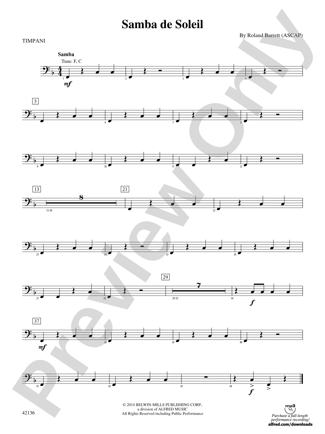 Samba de Soleil: Timpani