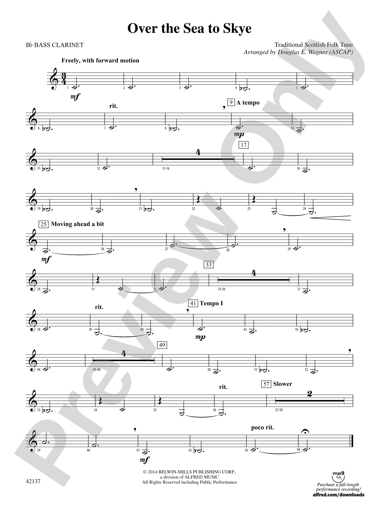 Over the Sea to Skye: B-flat Bass Clarinet