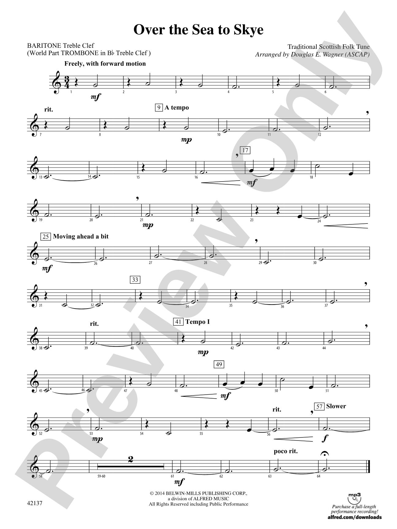 Over the Sea to Skye: Baritone T.C.