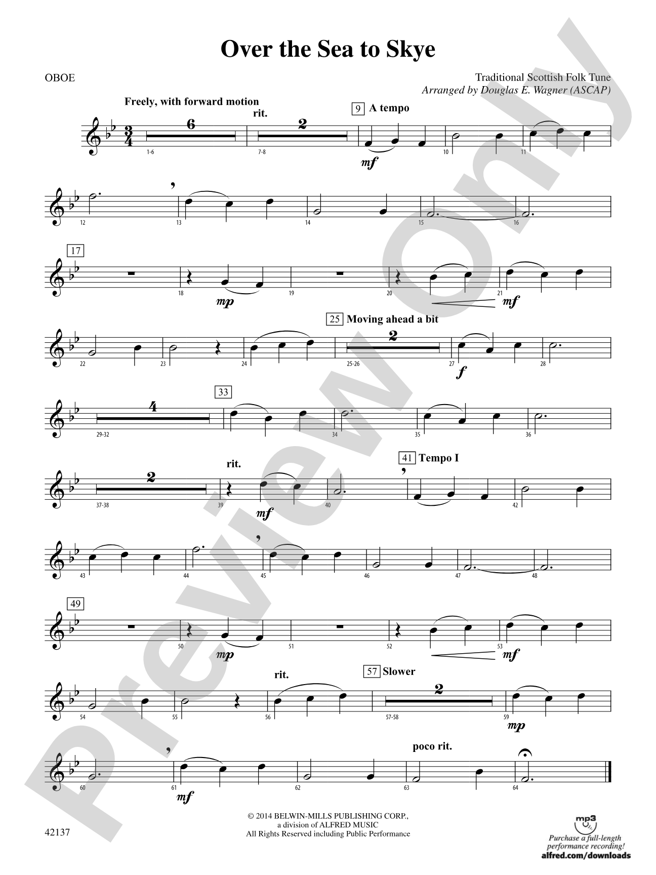 Over the Sea to Skye: Oboe