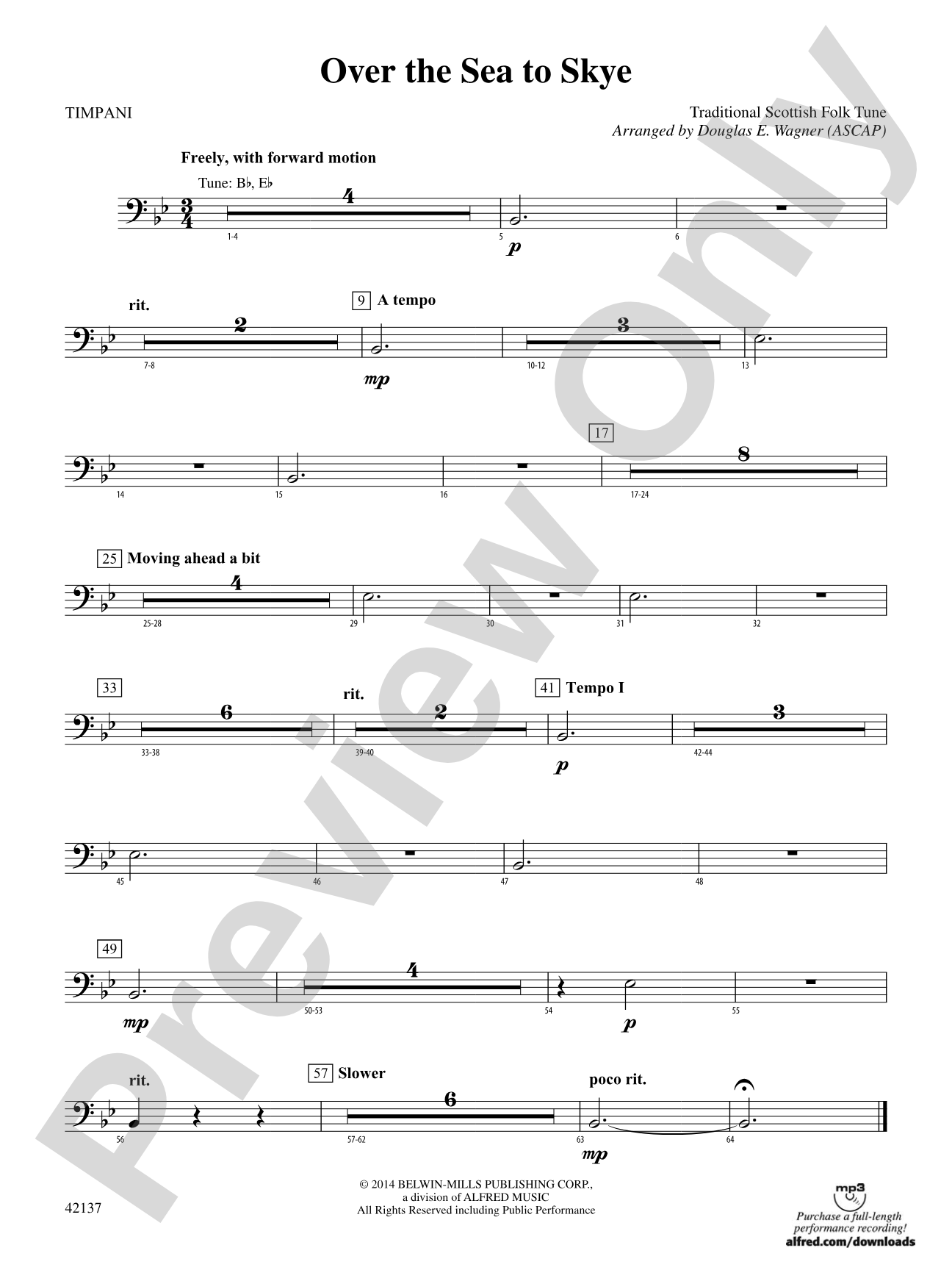 Over the Sea to Skye: Timpani
