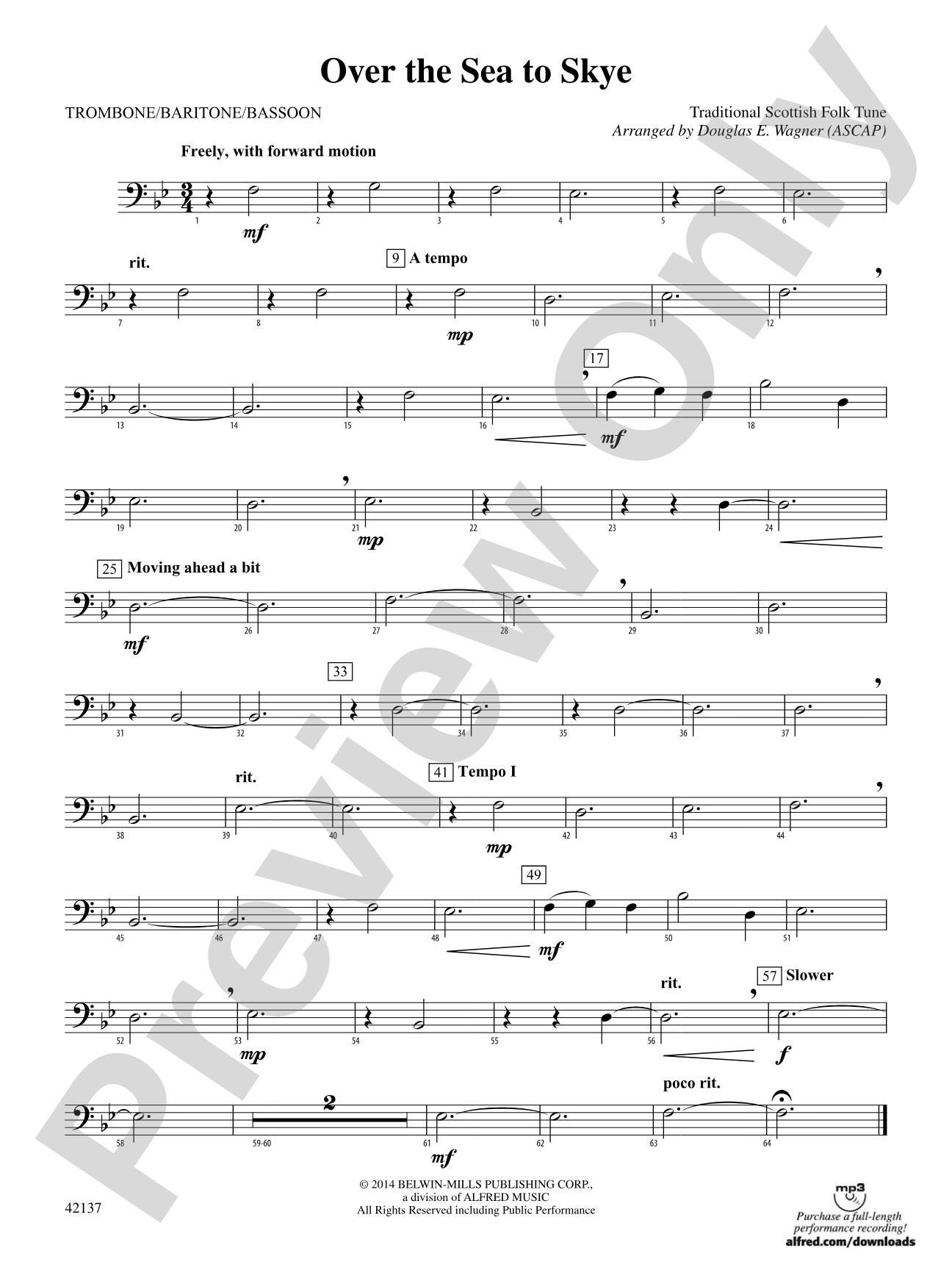 Over the Sea to Skye: 1st Trombone