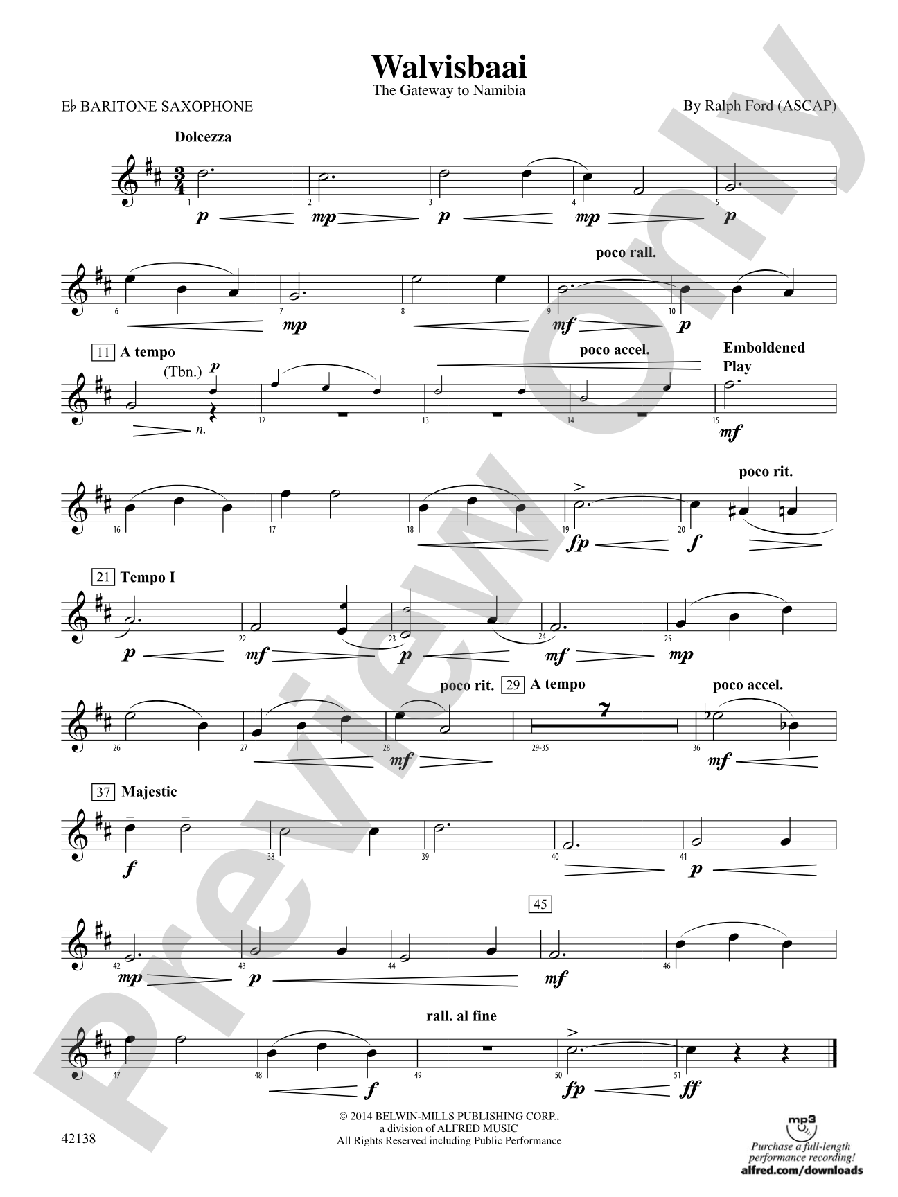 Walvisbaai: E-flat Baritone Saxophone