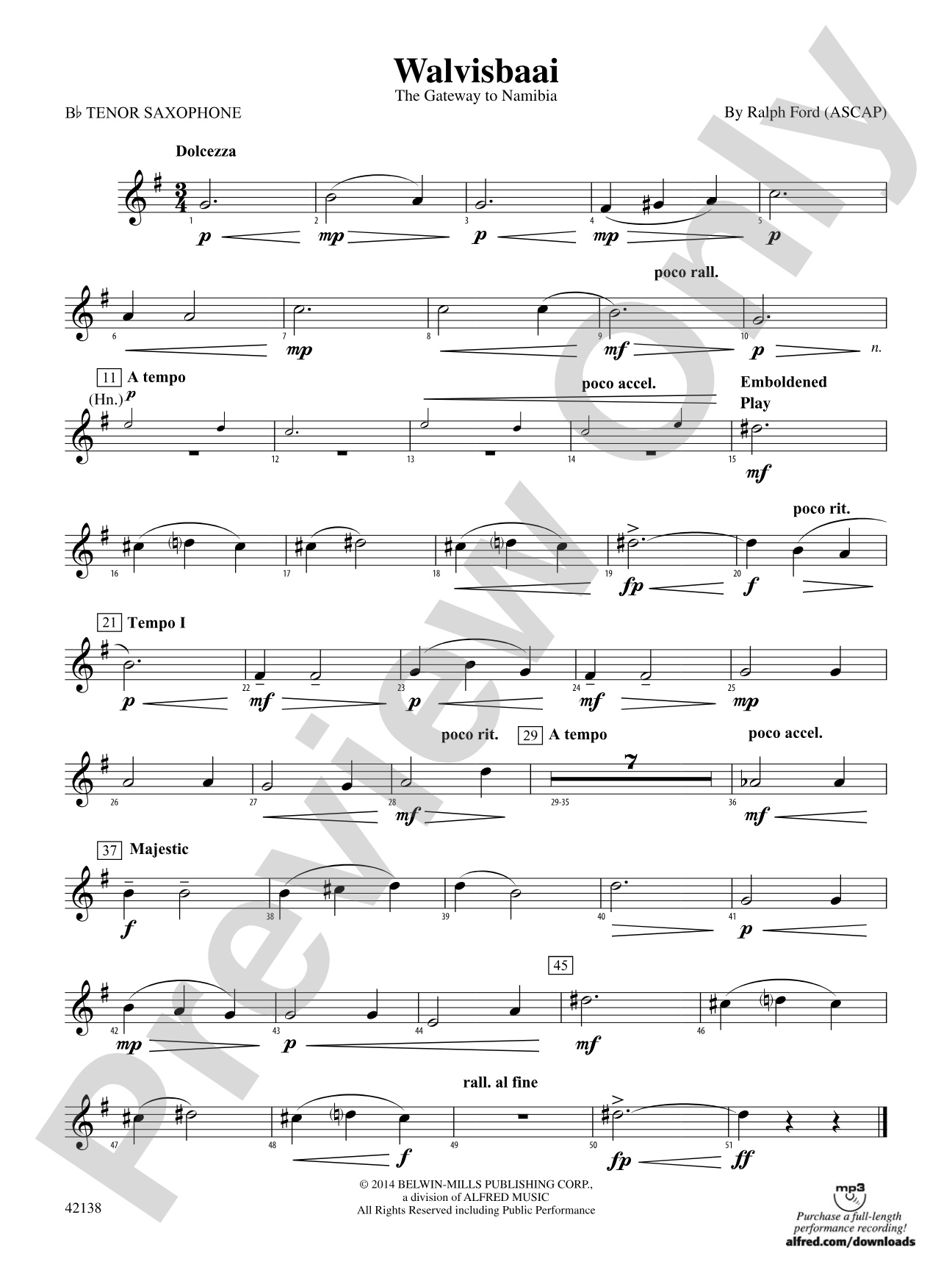 Walvisbaai: B-flat Tenor Saxophone
