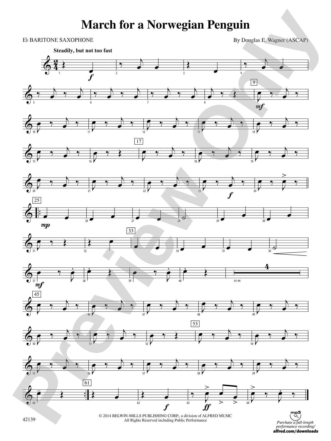 March for a Norwegian Penguin: E-flat Baritone Saxophone