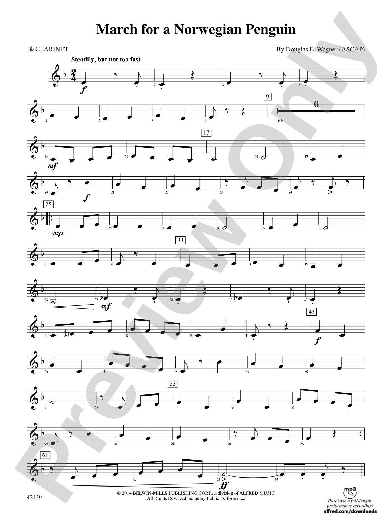March for a Norwegian Penguin: 1st B-flat Clarinet