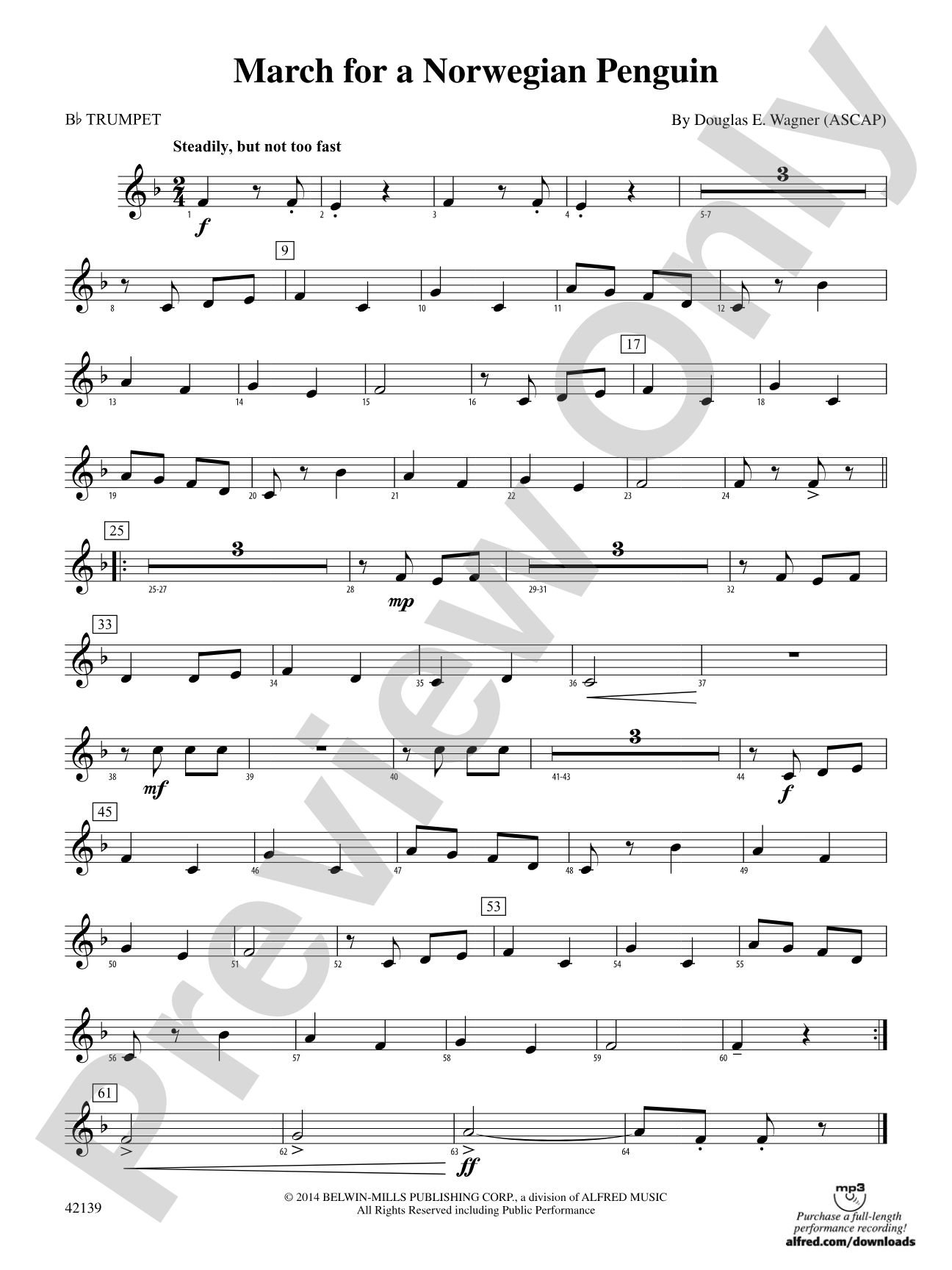 March for a Norwegian Penguin: 1st B-flat Trumpet