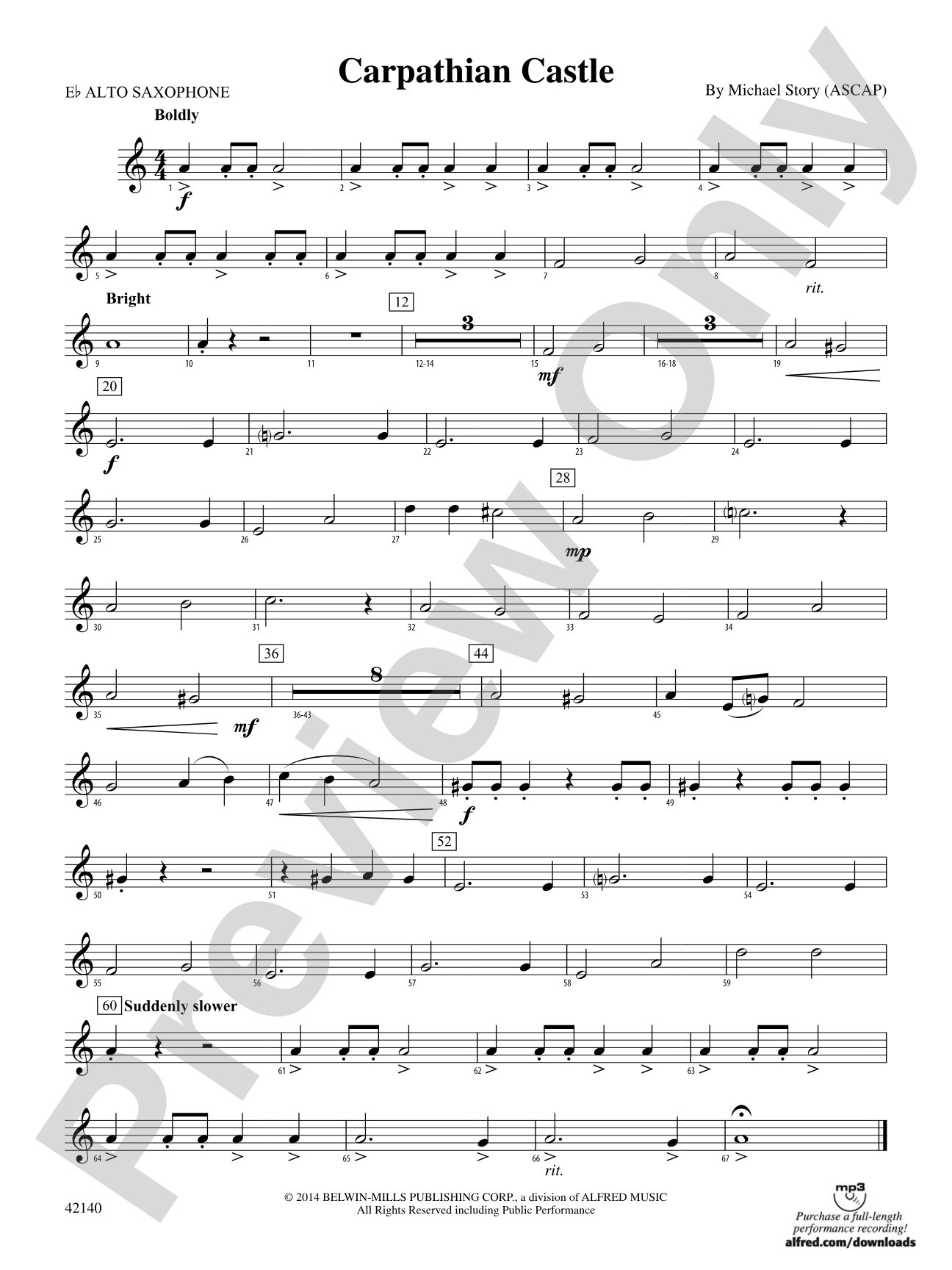 Carpathian Castle: E-flat Alto Saxophone