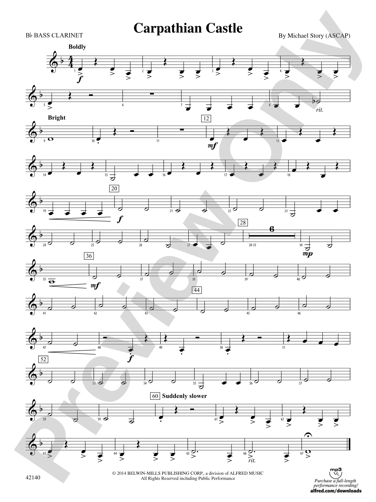 Carpathian Castle: B-flat Bass Clarinet