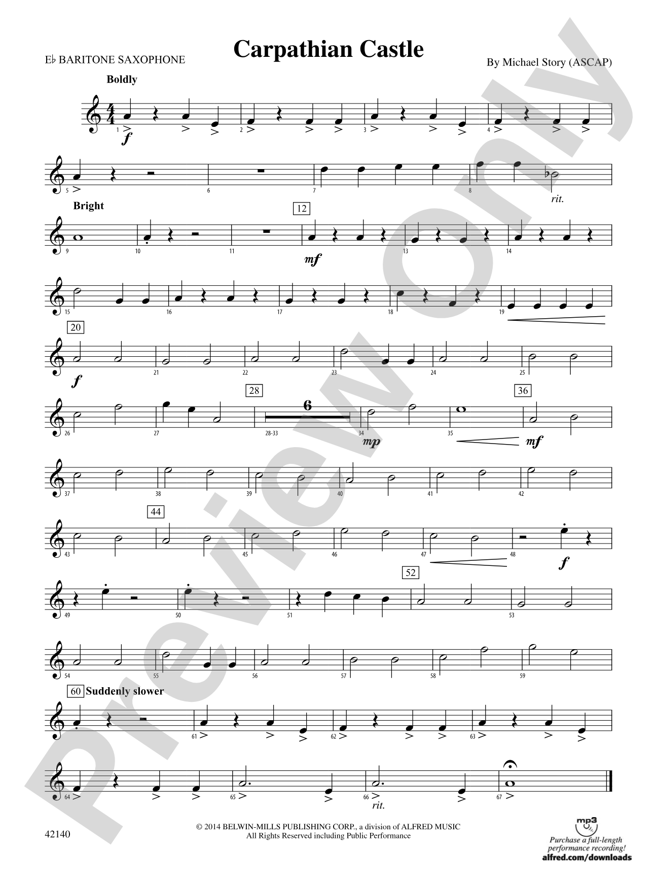 Carpathian Castle: E-flat Baritone Saxophone