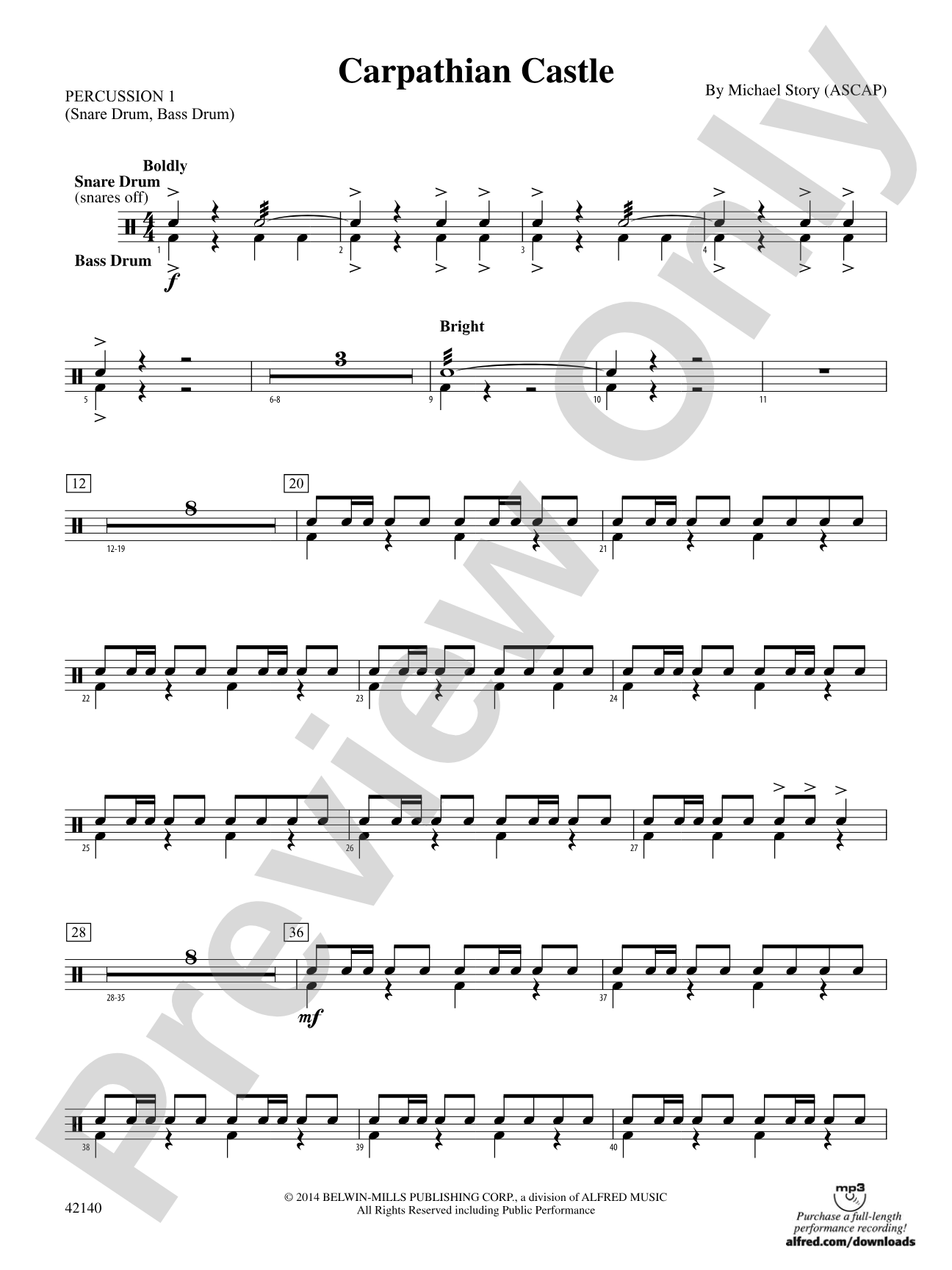 Carpathian Castle: 1st Percussion