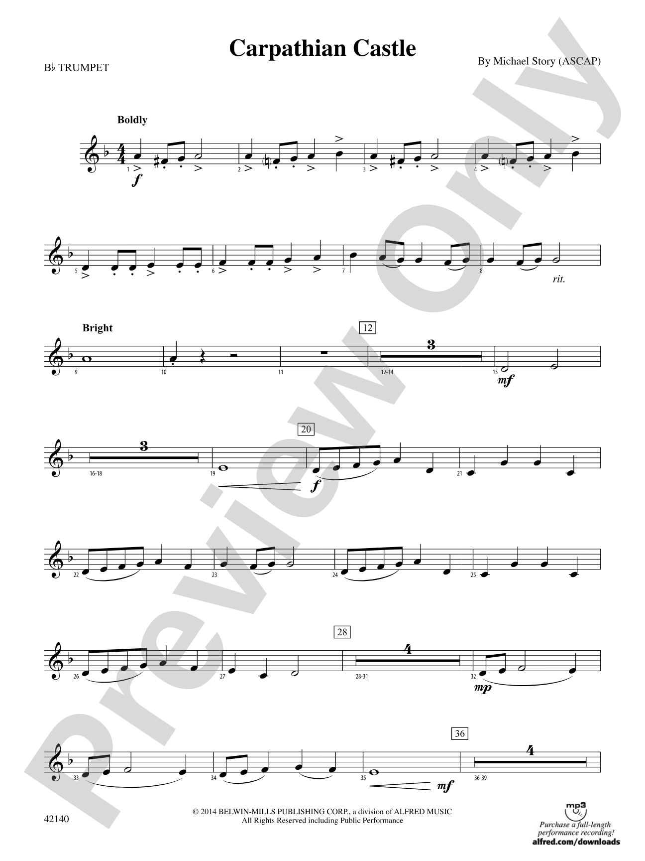 Carpathian Castle: 1st B-flat Trumpet