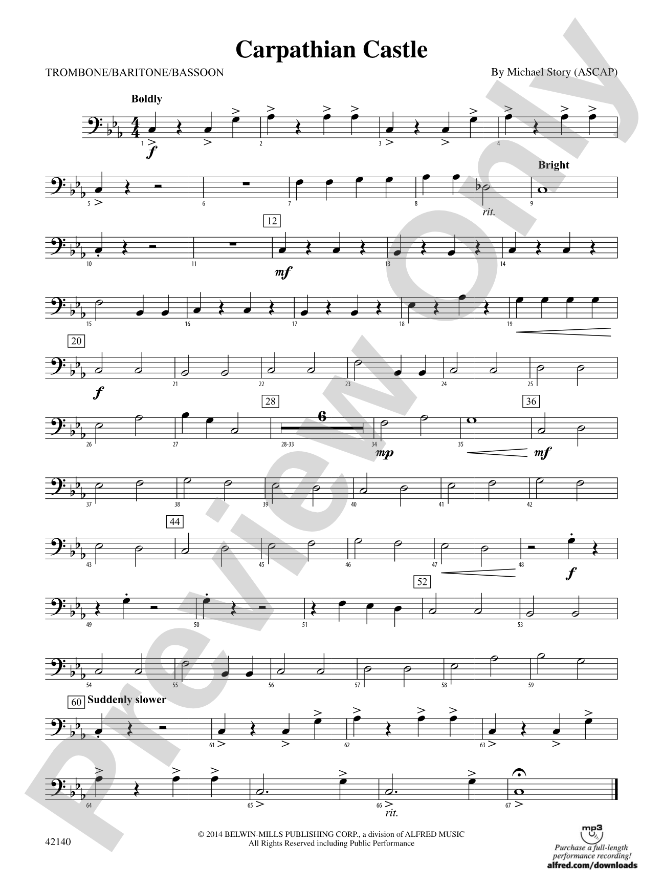 Carpathian Castle: 1st Trombone