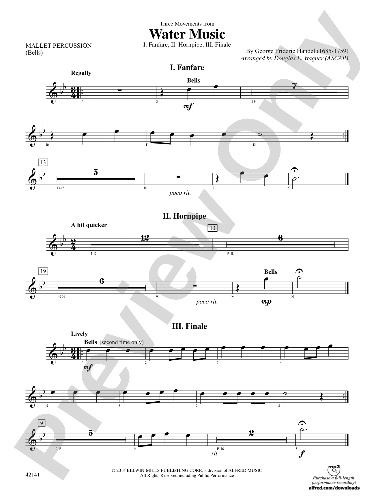 Three Movements from Water Music: Mallets
