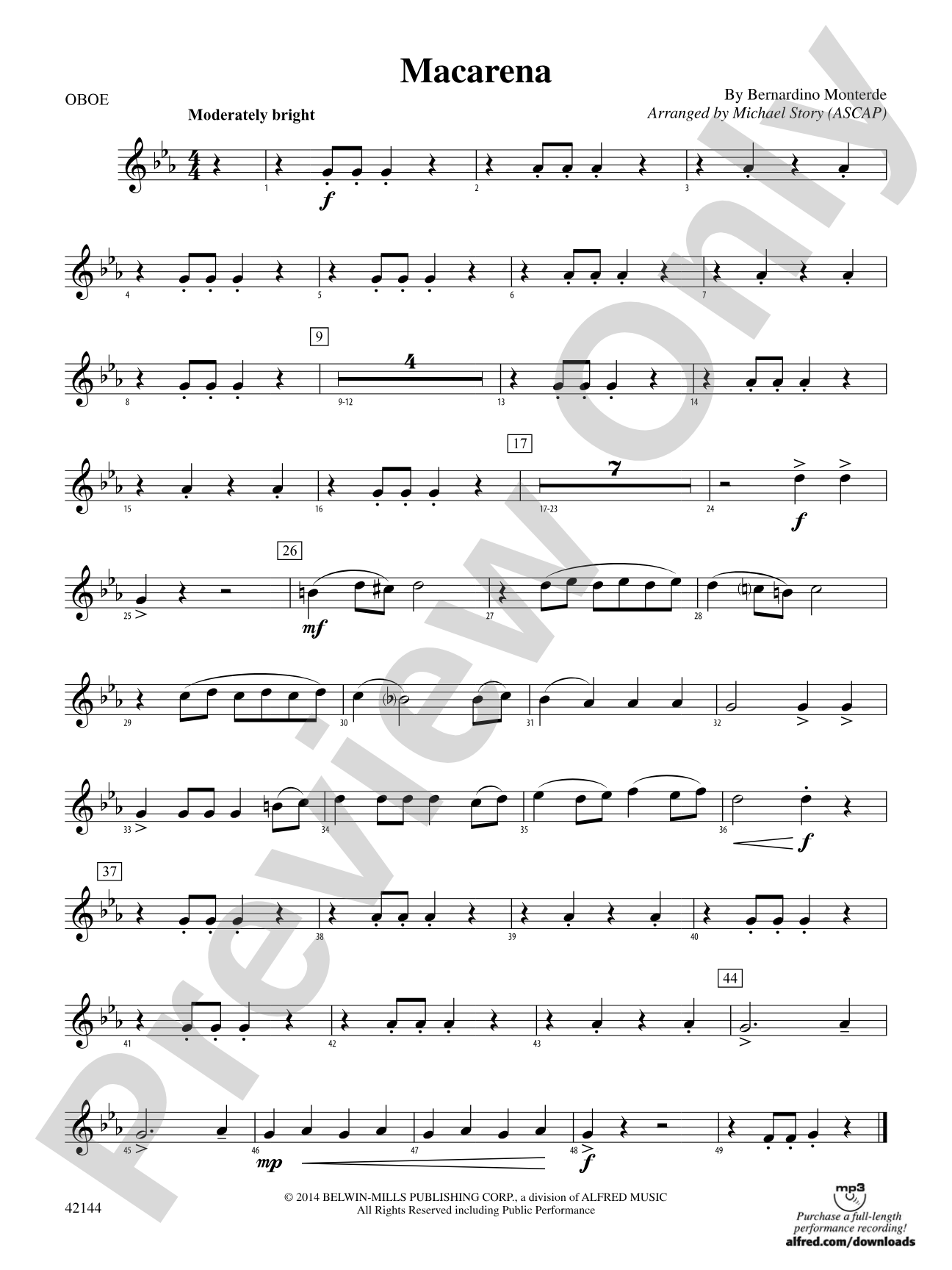 Macarena: Oboe