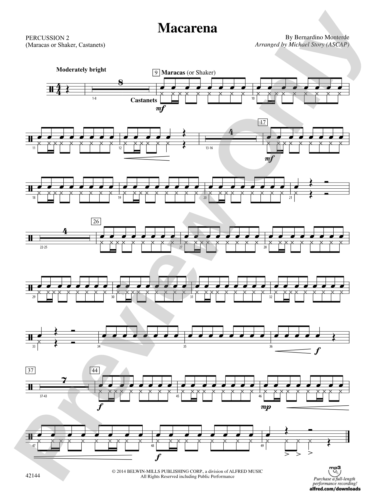 Macarena: 2nd Percussion