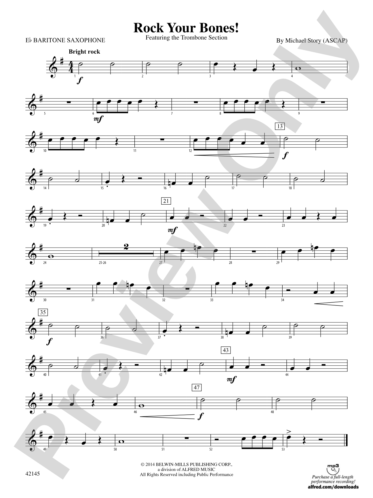 Rock Your Bones!: E-flat Baritone Saxophone