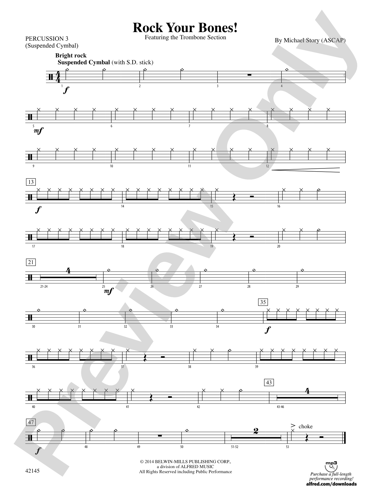 Rock Your Bones!: 3rd Percussion