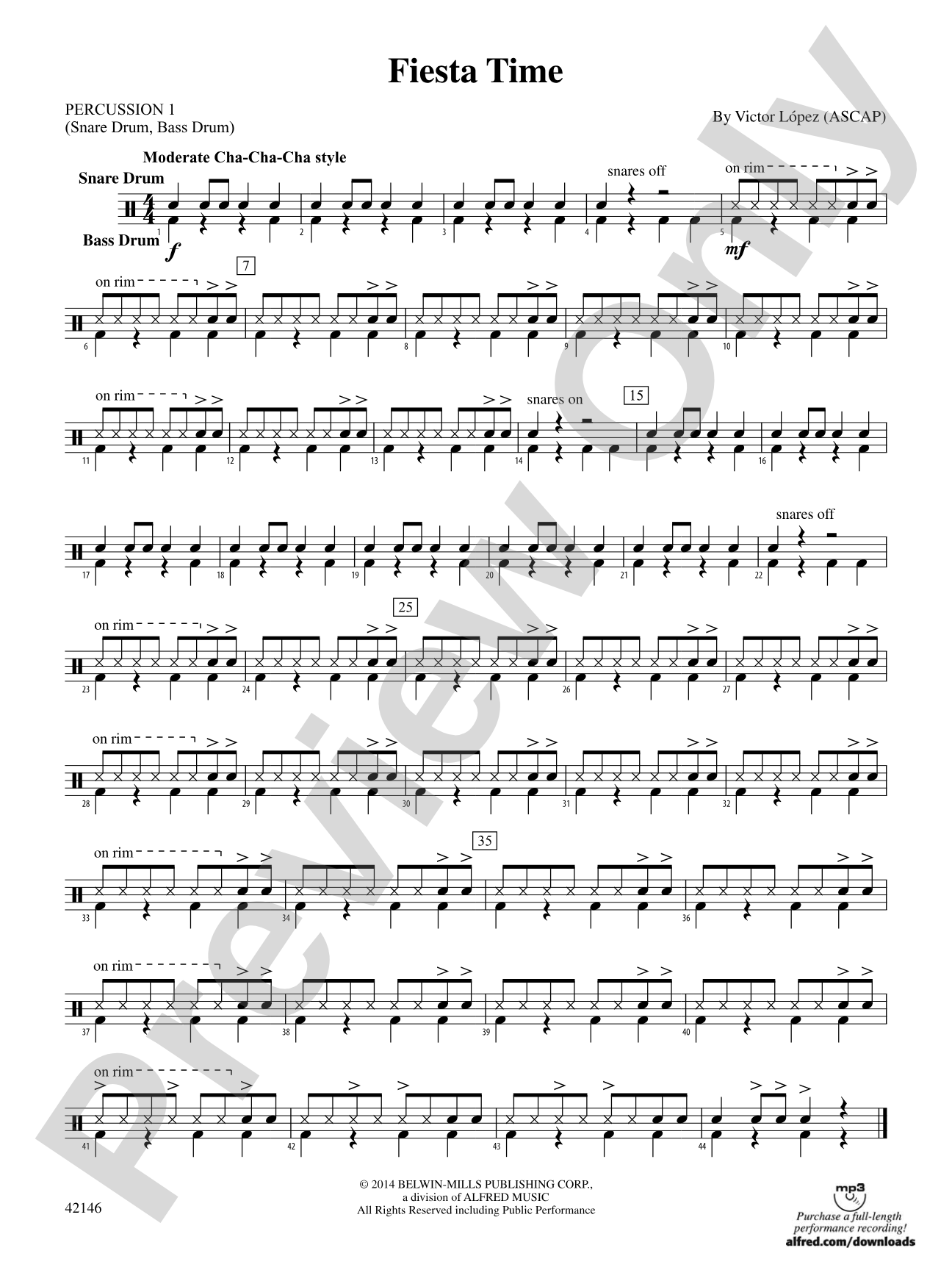 Fiesta Time: 1st Percussion