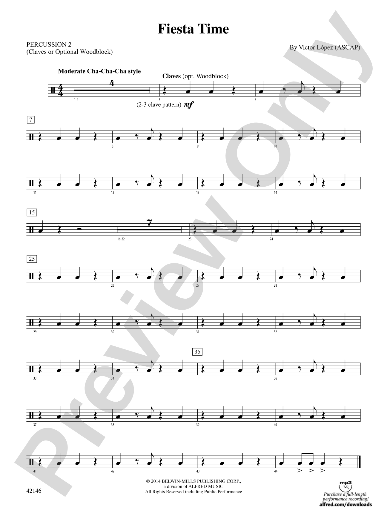 Fiesta Time: 2nd Percussion