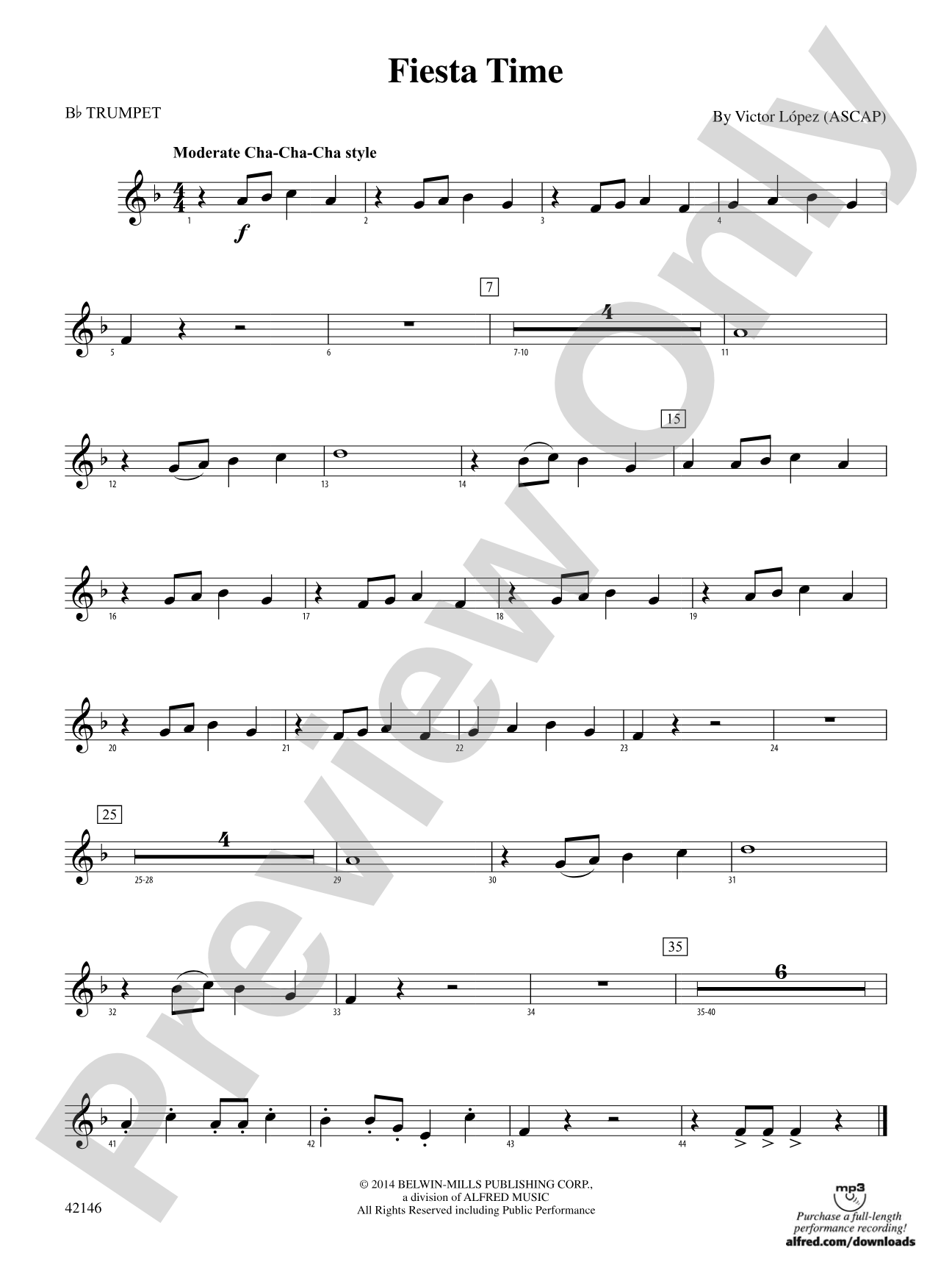 Fiesta Time: 1st B-flat Trumpet