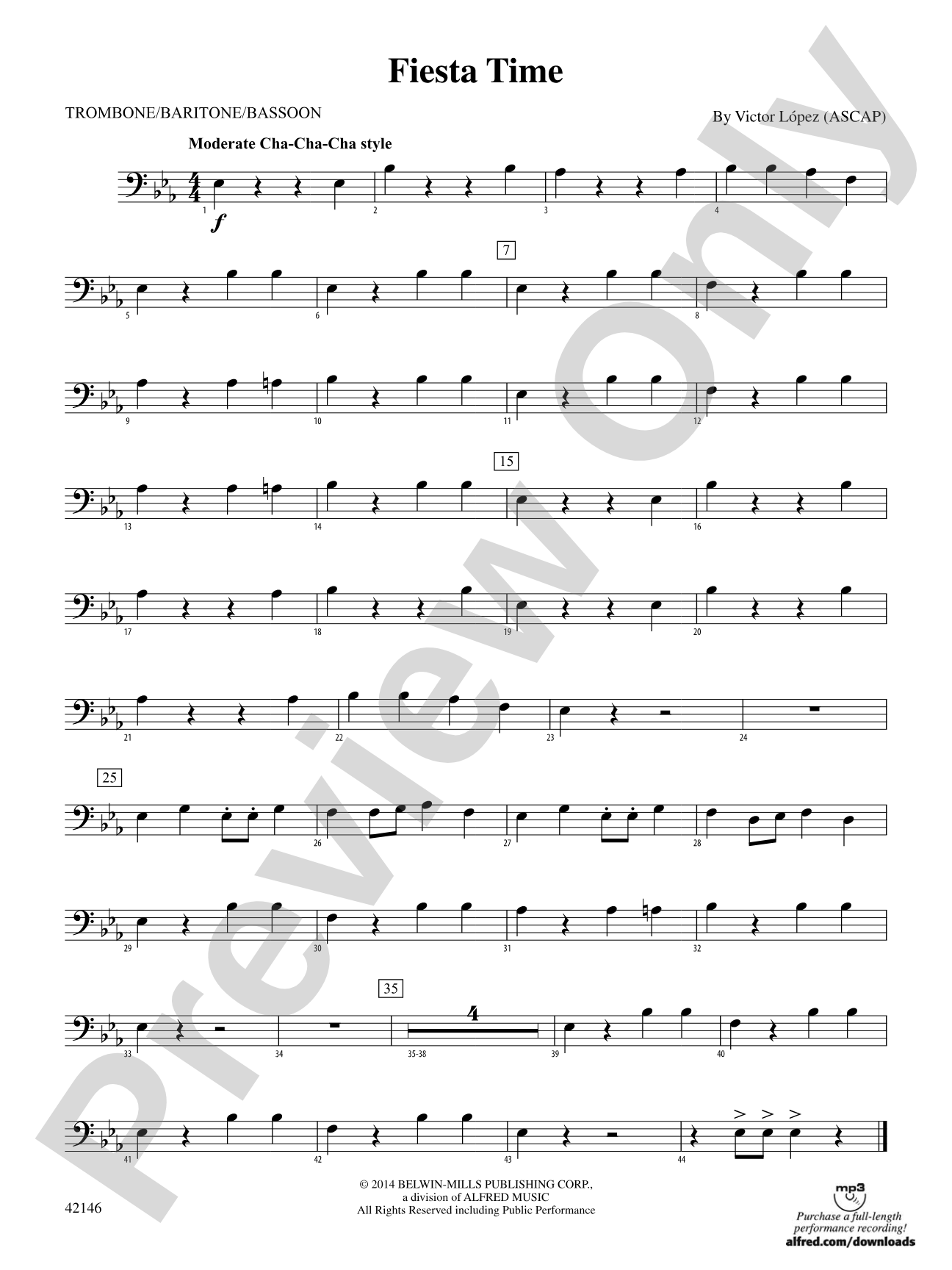 Fiesta Time: 1st Trombone